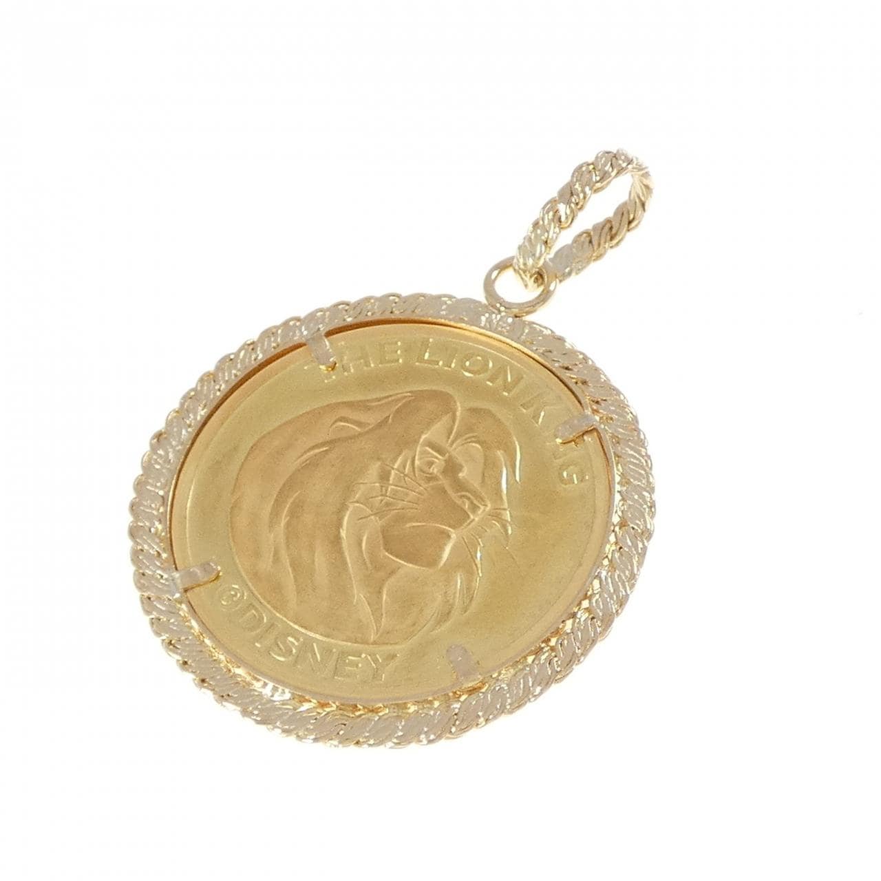 K18YG(枠) コイン ペンダント