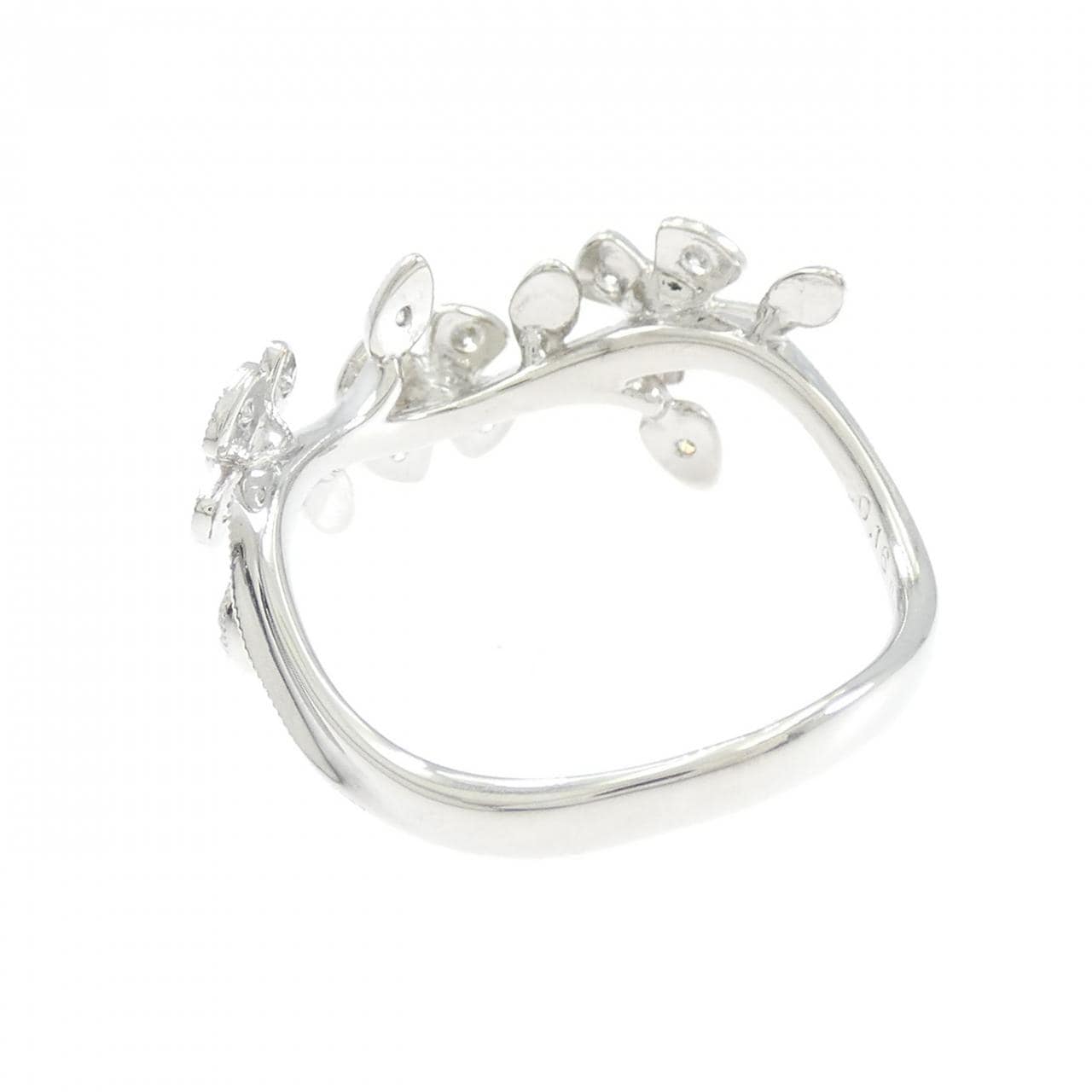 PT900 Flower Sapphire Ring 0.07CT