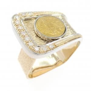 K18YG/K10YG/PT900 ダイヤモンド リング 0.15CT