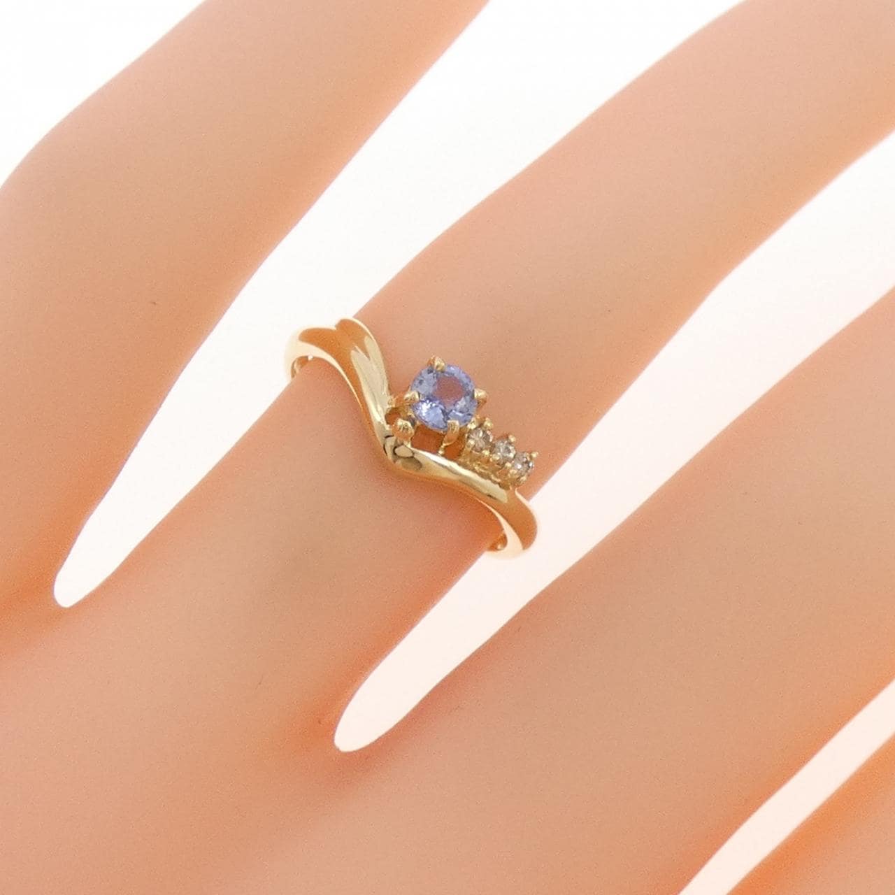 K18YG蓝宝石戒指