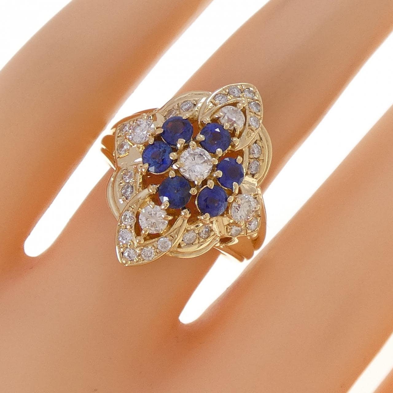 K18YG サファイヤ リング 0.93CT