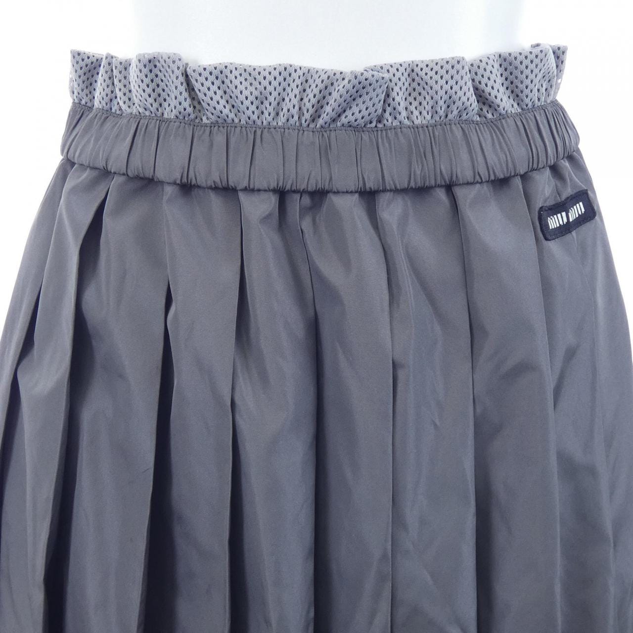 ミュウミュウ MIU MIU テクニカルシルク スカート MIU MIUロゴ MG2467 SOOO 121G スカート