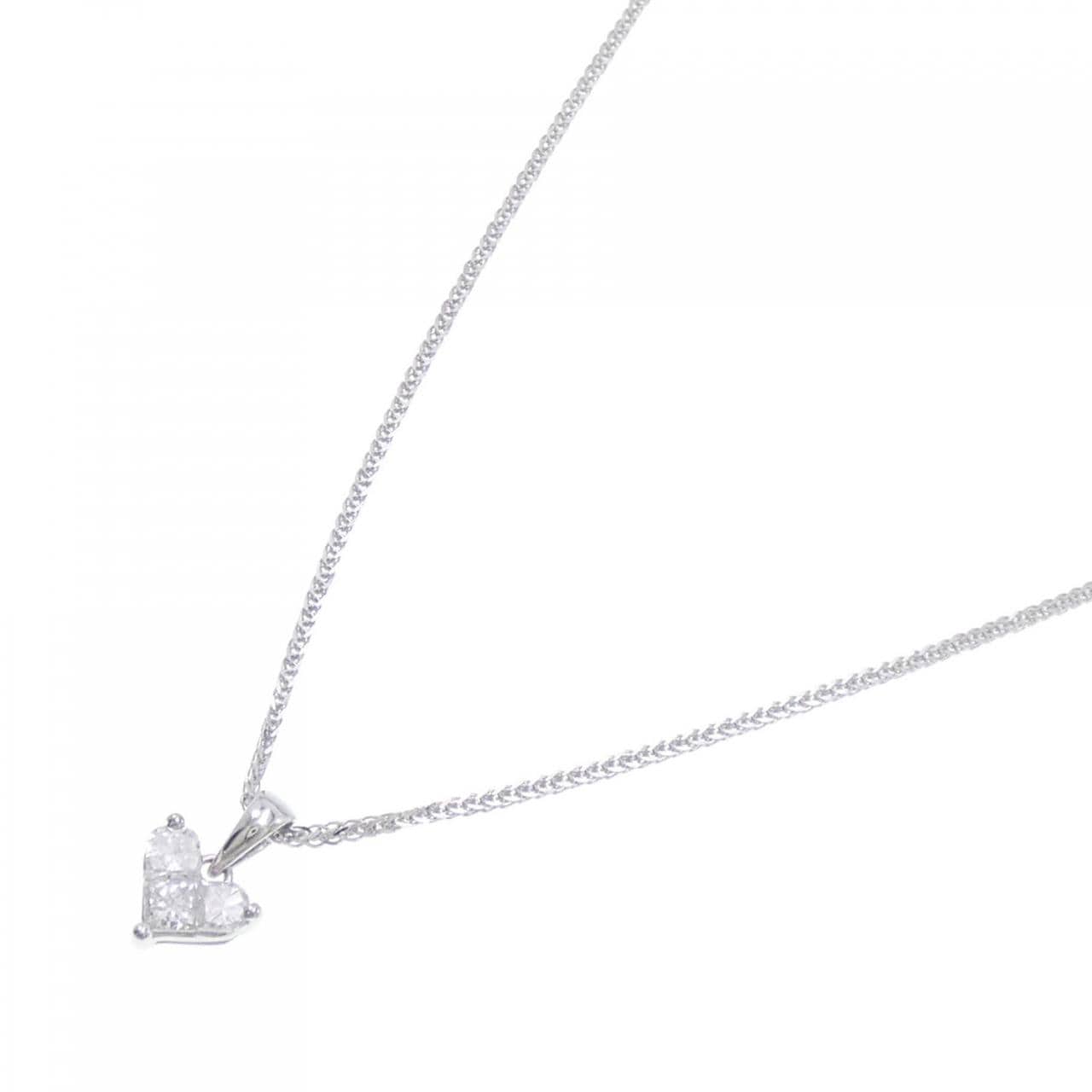 750WG Heart Diamond Necklace 0.60CT