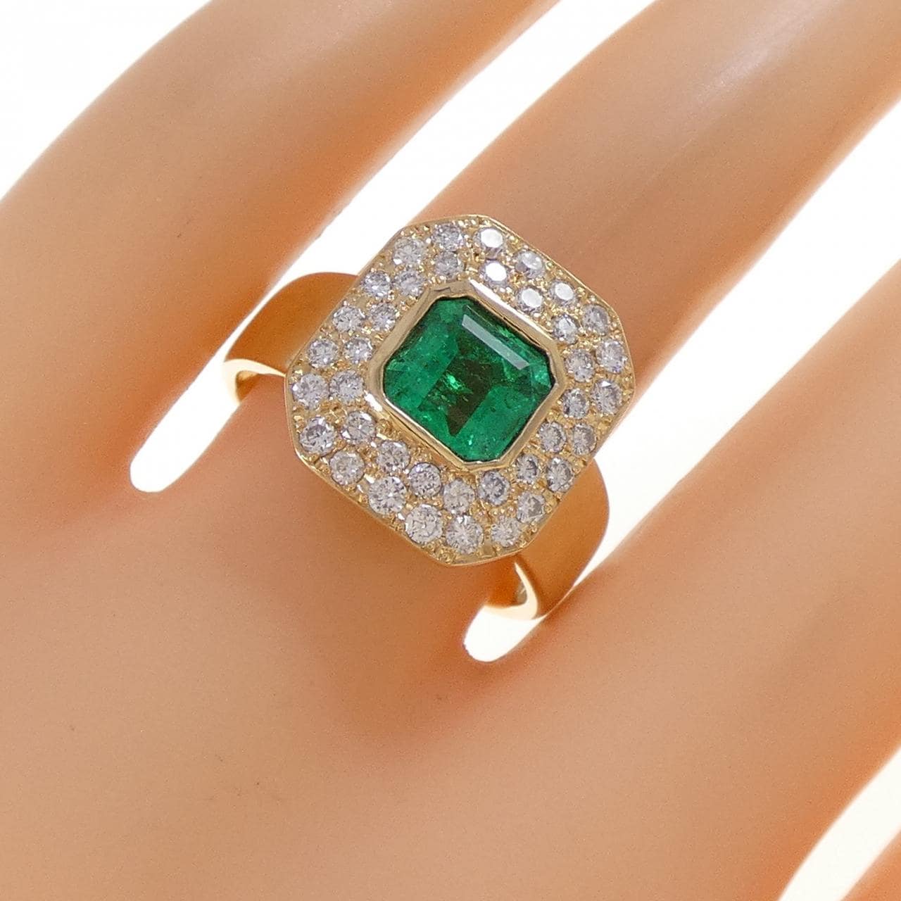 K18YG エメラルド リング 1.04CT