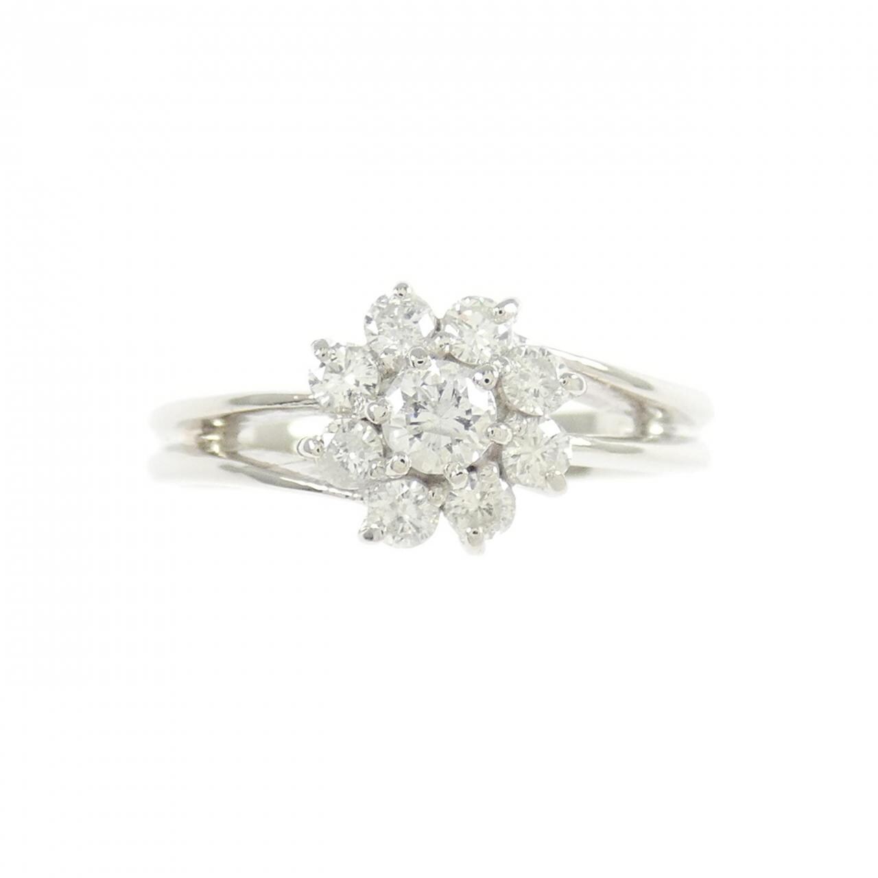 PT900花朵鑽石戒指0.30CT