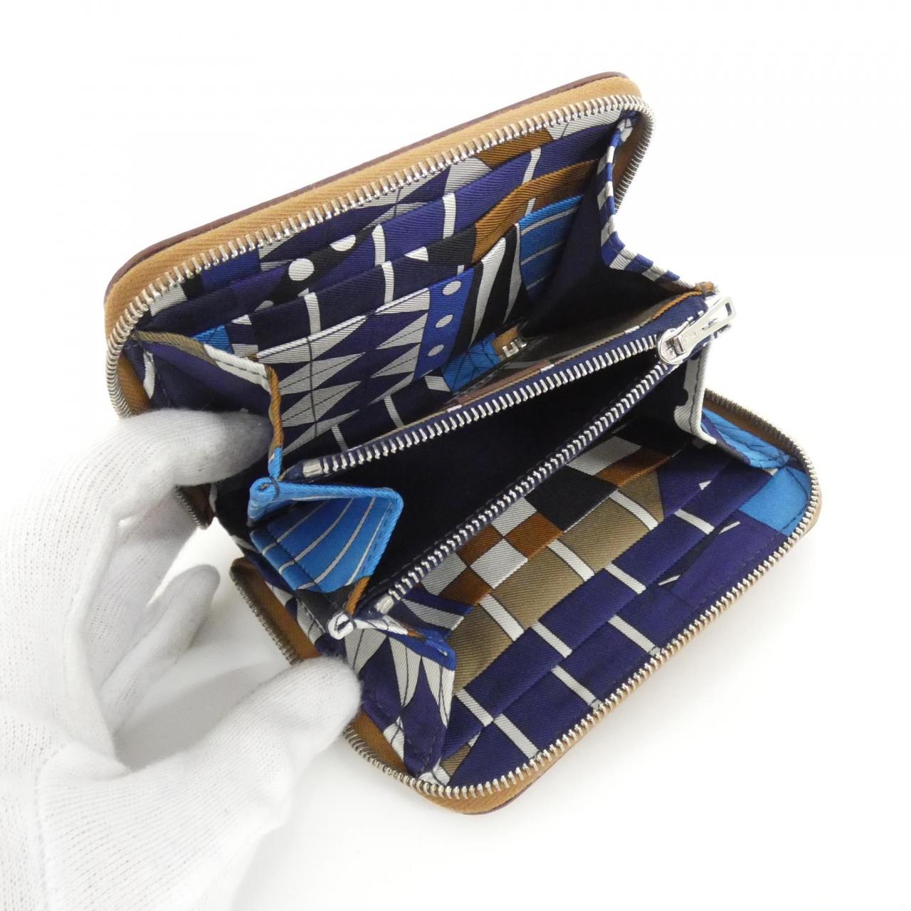 エルメス ONE TWO THREE シルク イン コンパクト 073572CK 財布