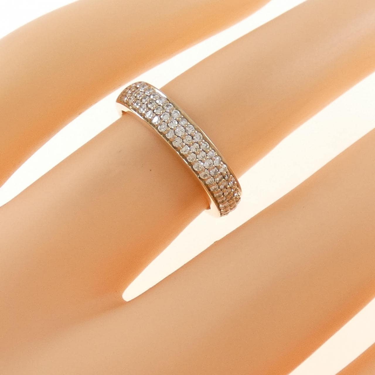 K18PG パヴェ ダイヤモンド リング 0.30CT