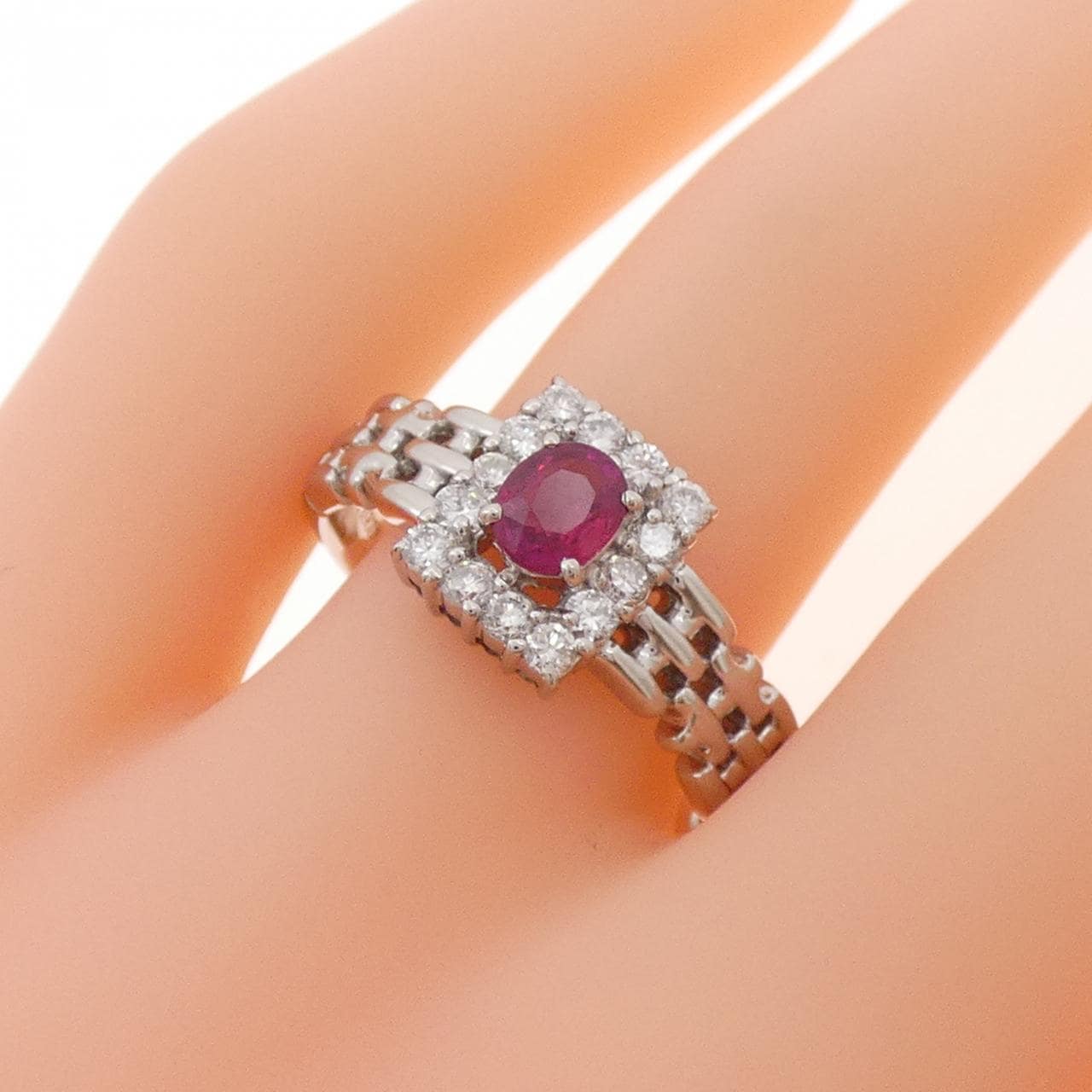 PT900紅寶石戒指0.41CT