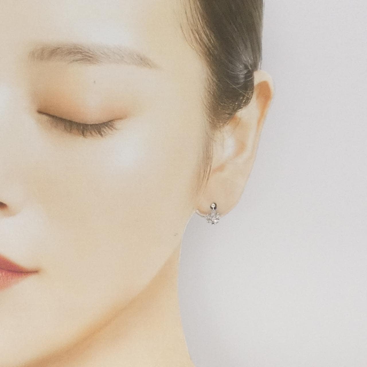 K10WG ダイヤモンド ピアス 0.40CT