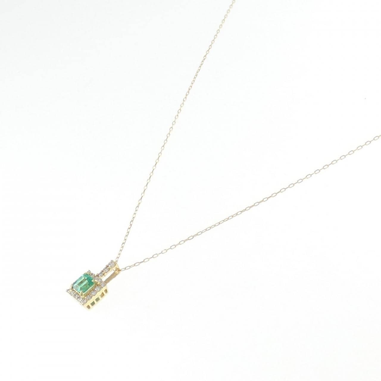 K18YG emerald necklace 0.25CT