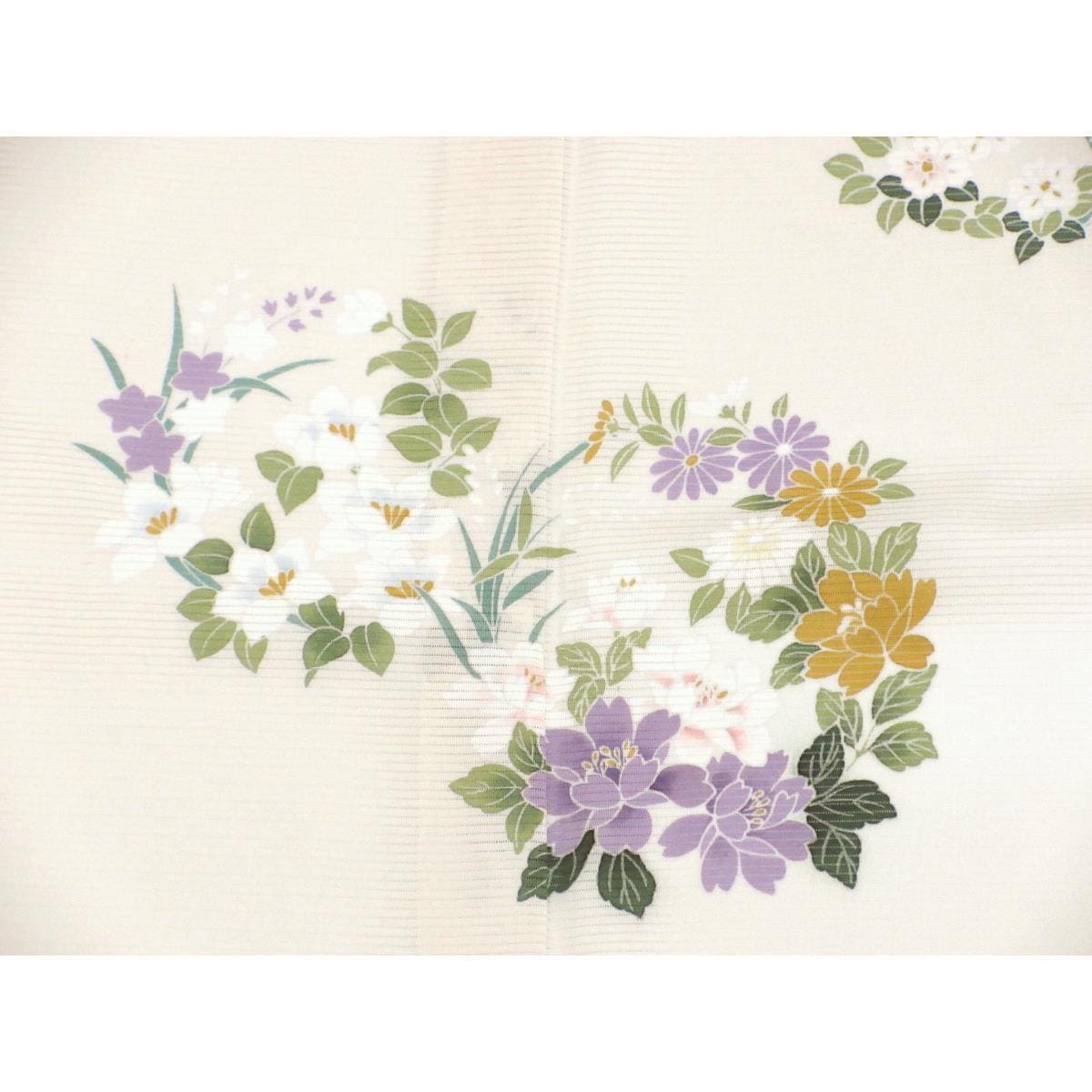 【新品】単衣　駒絽訪問着　友禅加工ボカシ染