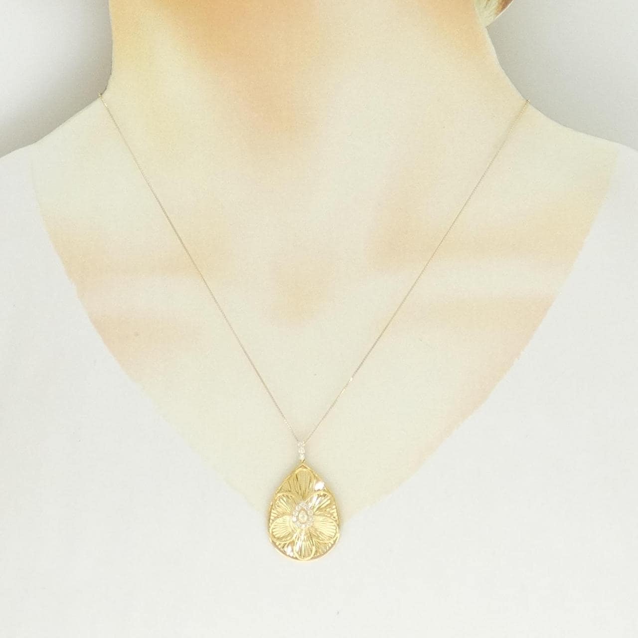 【新品】K18YG ダイヤモンド ネックレス 0.25CT