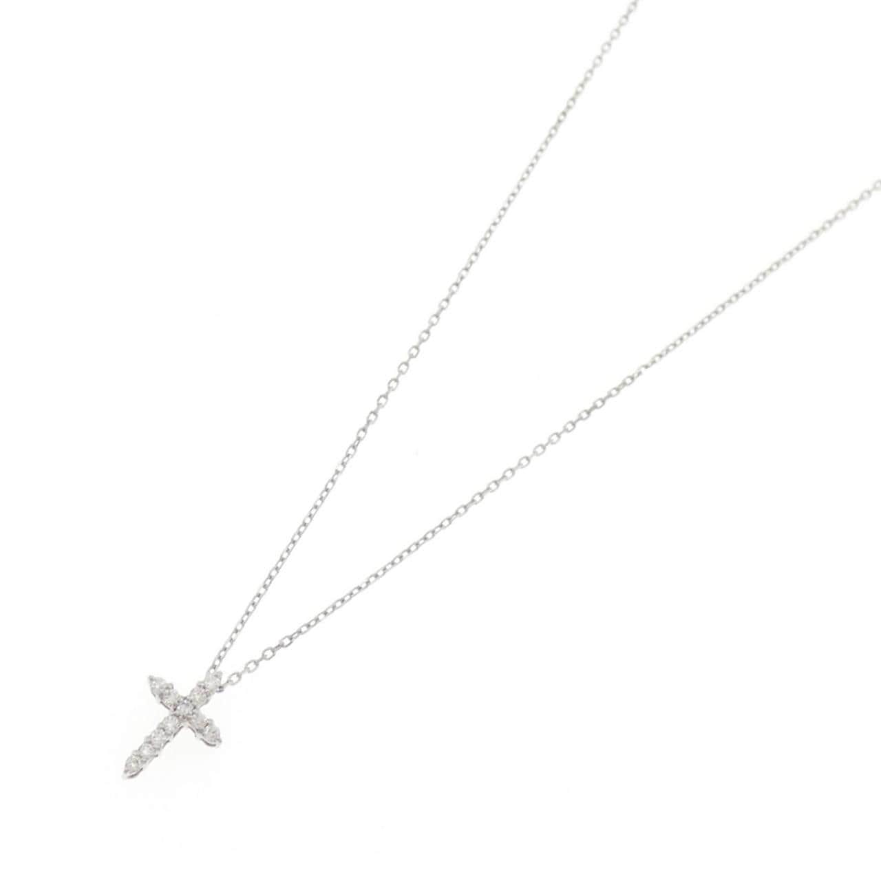 PT900/PT850 クロス ダイヤモンド ネックレス 0.08CT