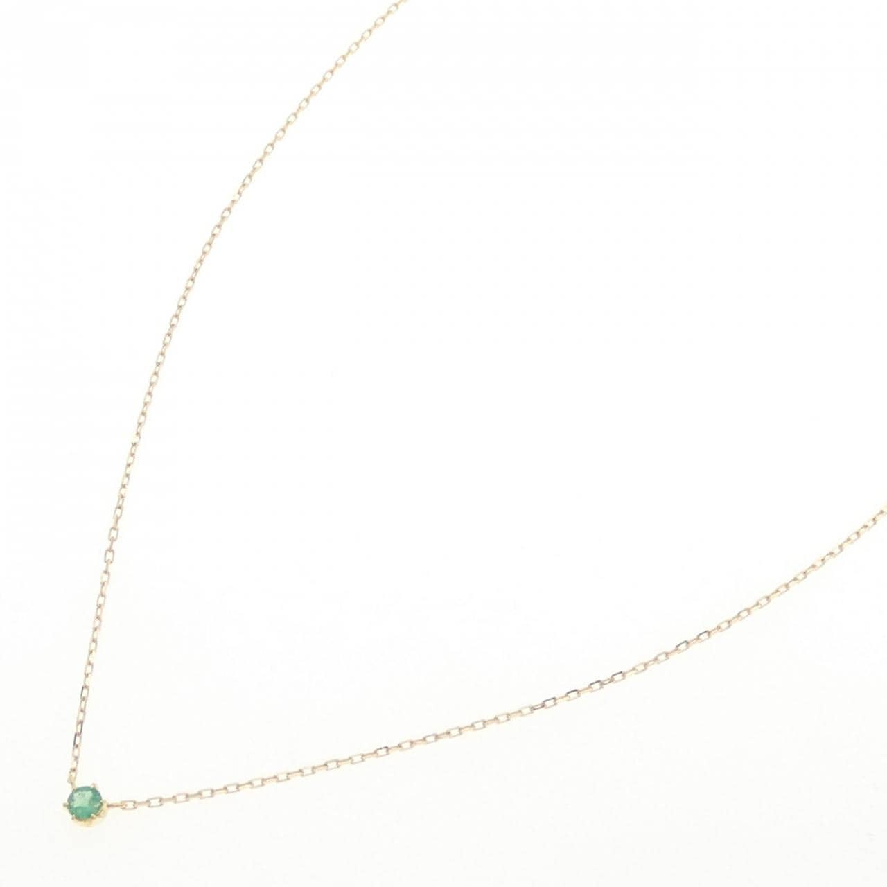 K18YG emerald necklace