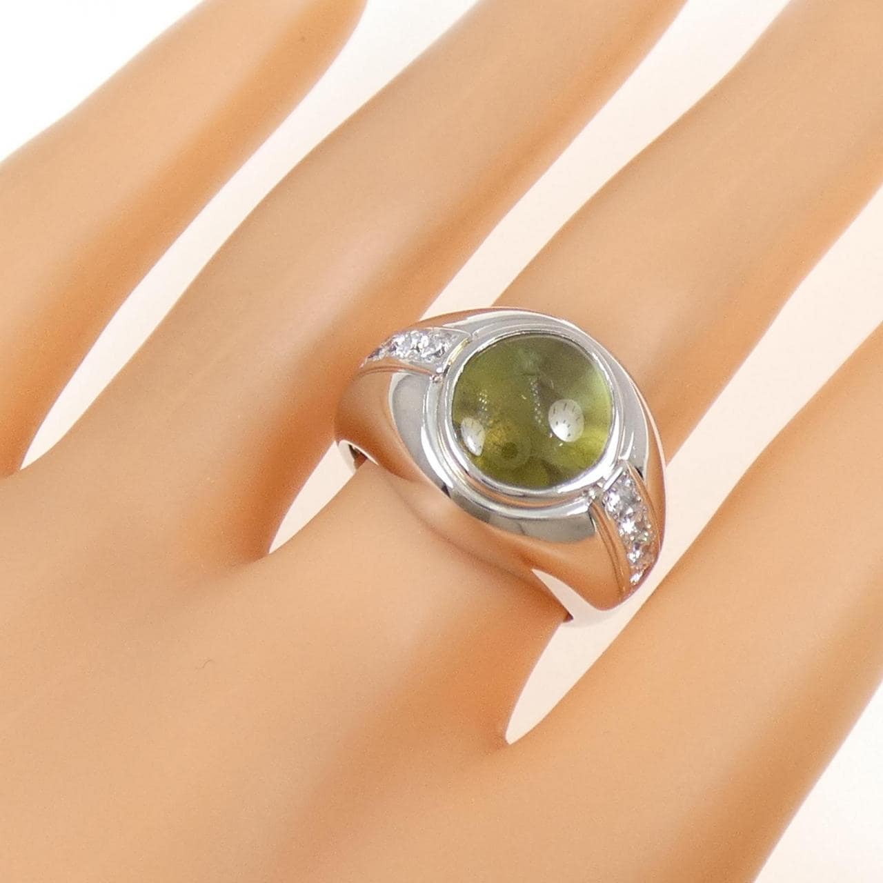 PT900 クリソベリルキャッツアイ リング 9.30CT