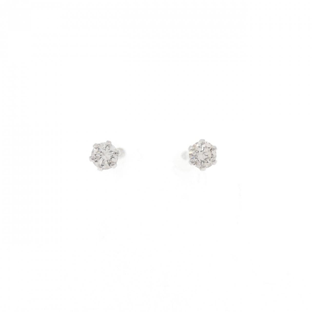 PT950/PT900 ソリティア ダイヤモンド ピアス 0.08CT