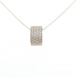K18YG パヴェ ダイヤモンド ネックレス 1.00CT