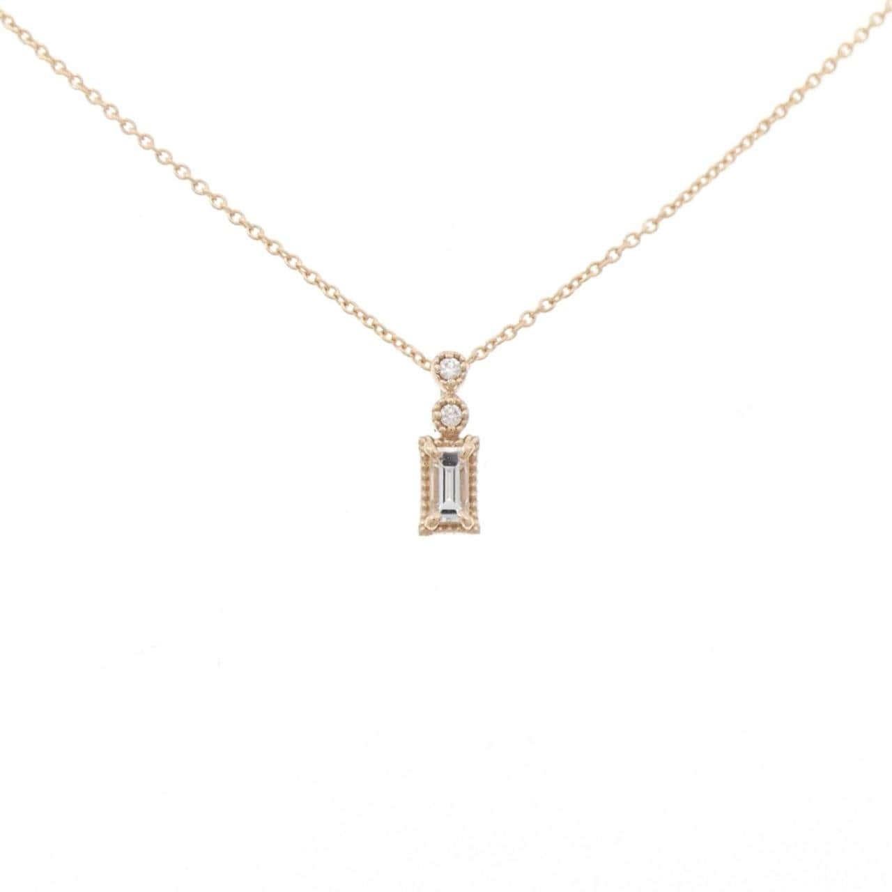 K18PG ダイヤモンド ネックレス 0.10CT