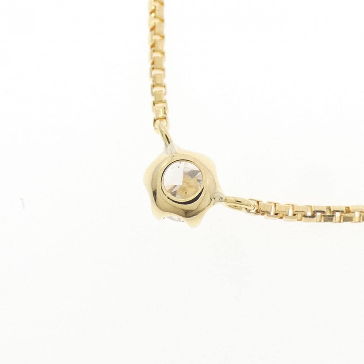 K18YG ソリティア ダイヤモンド ネックレス 0.15CT