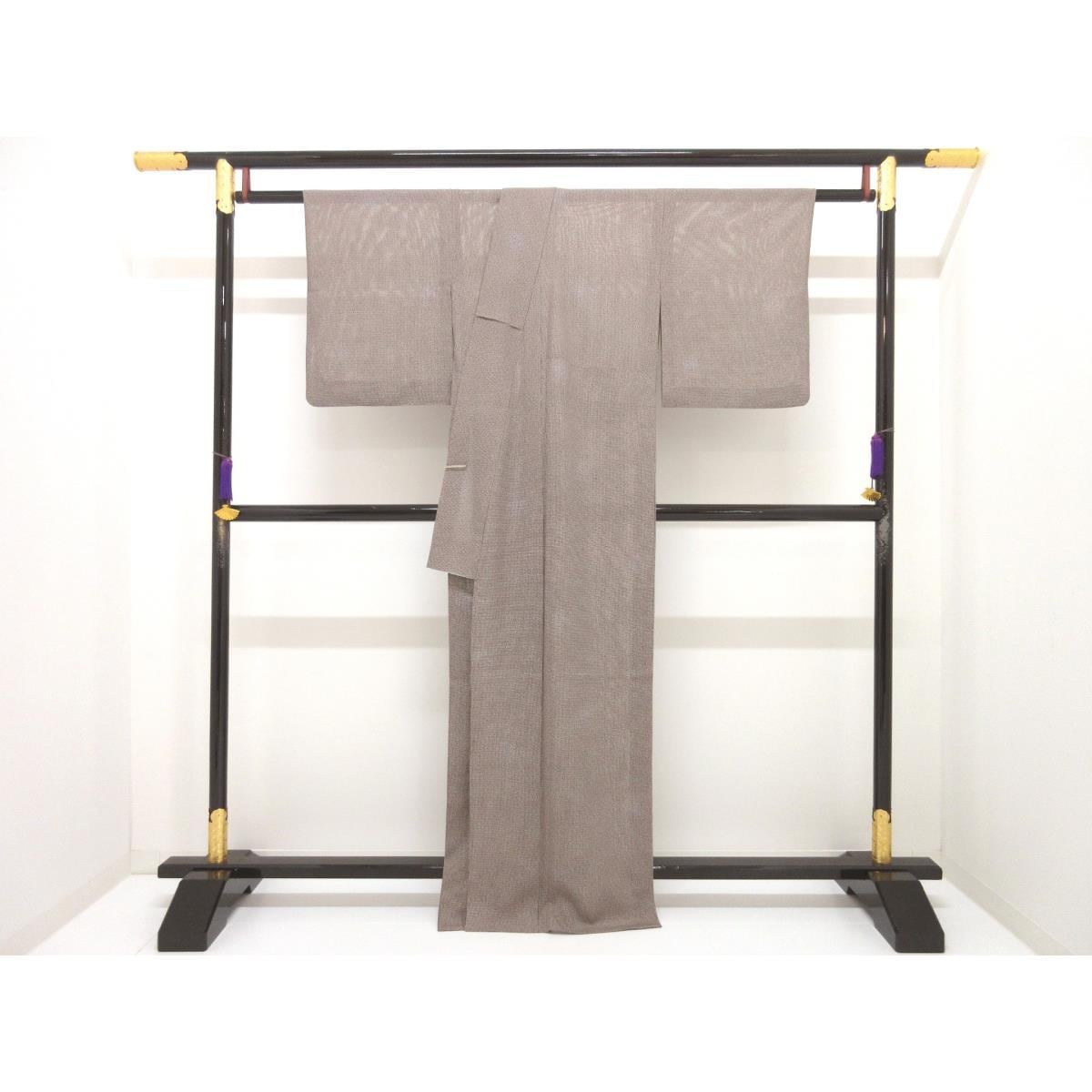 単衣　絽織小紋