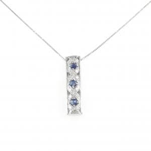 K18WG サファイヤ ネックレス 0.20CT
