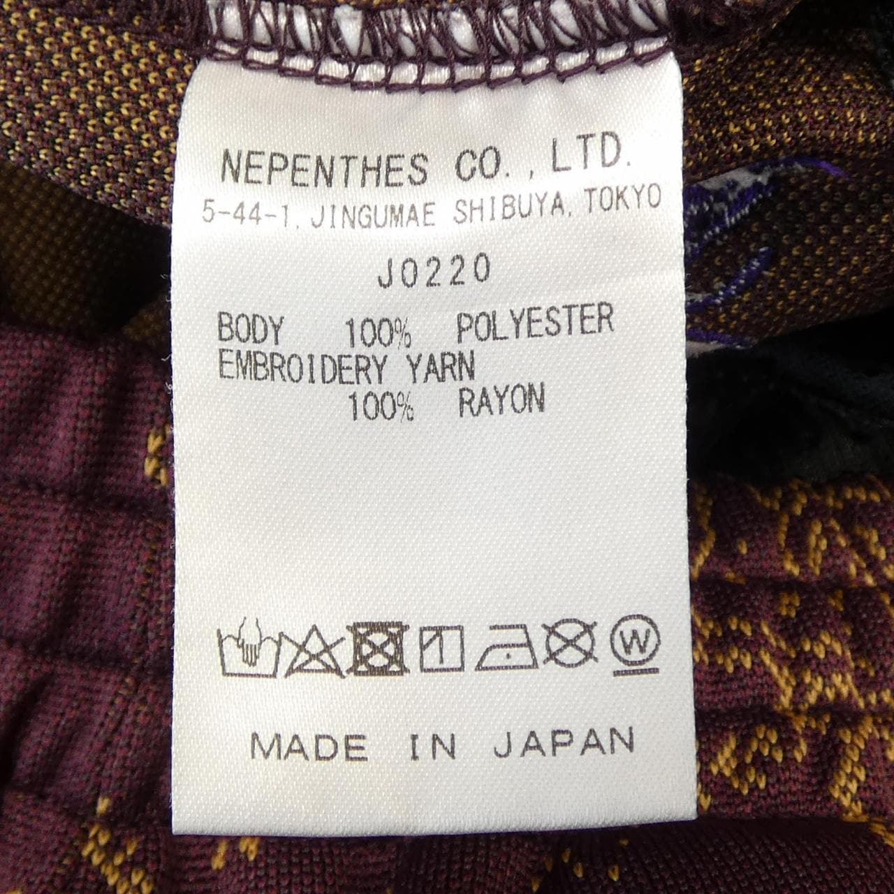 ニードルズ NEEDLES J0220 パンツ