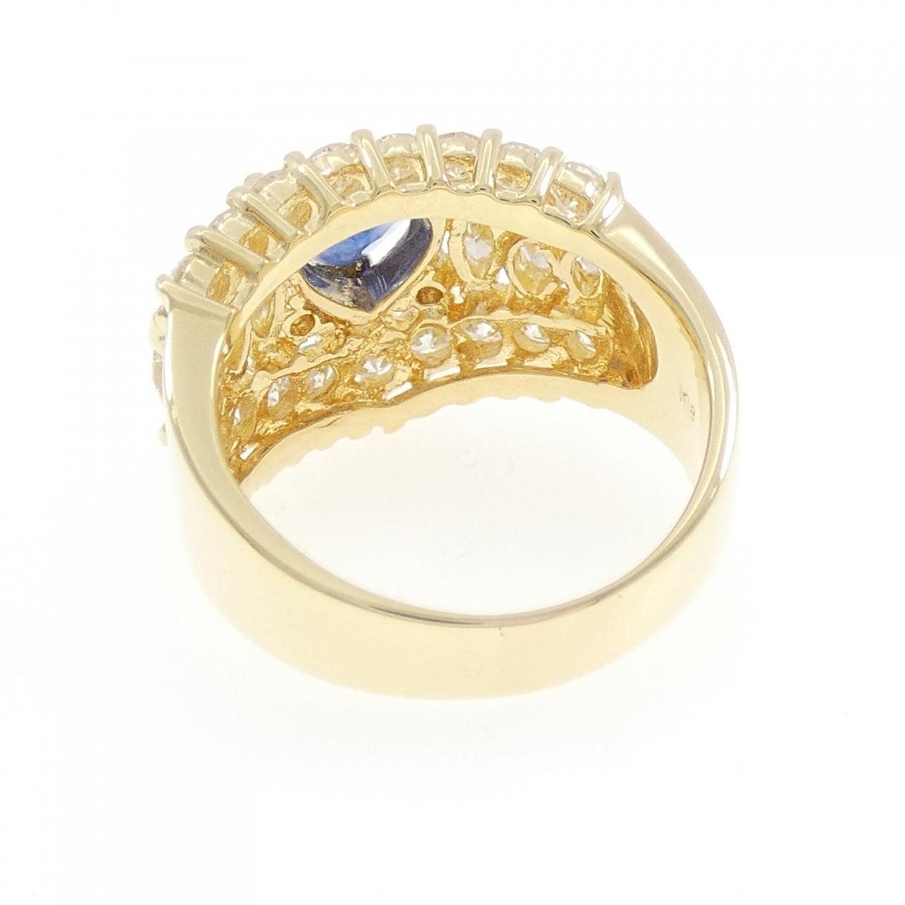 K18YG ハート サファイヤ リング