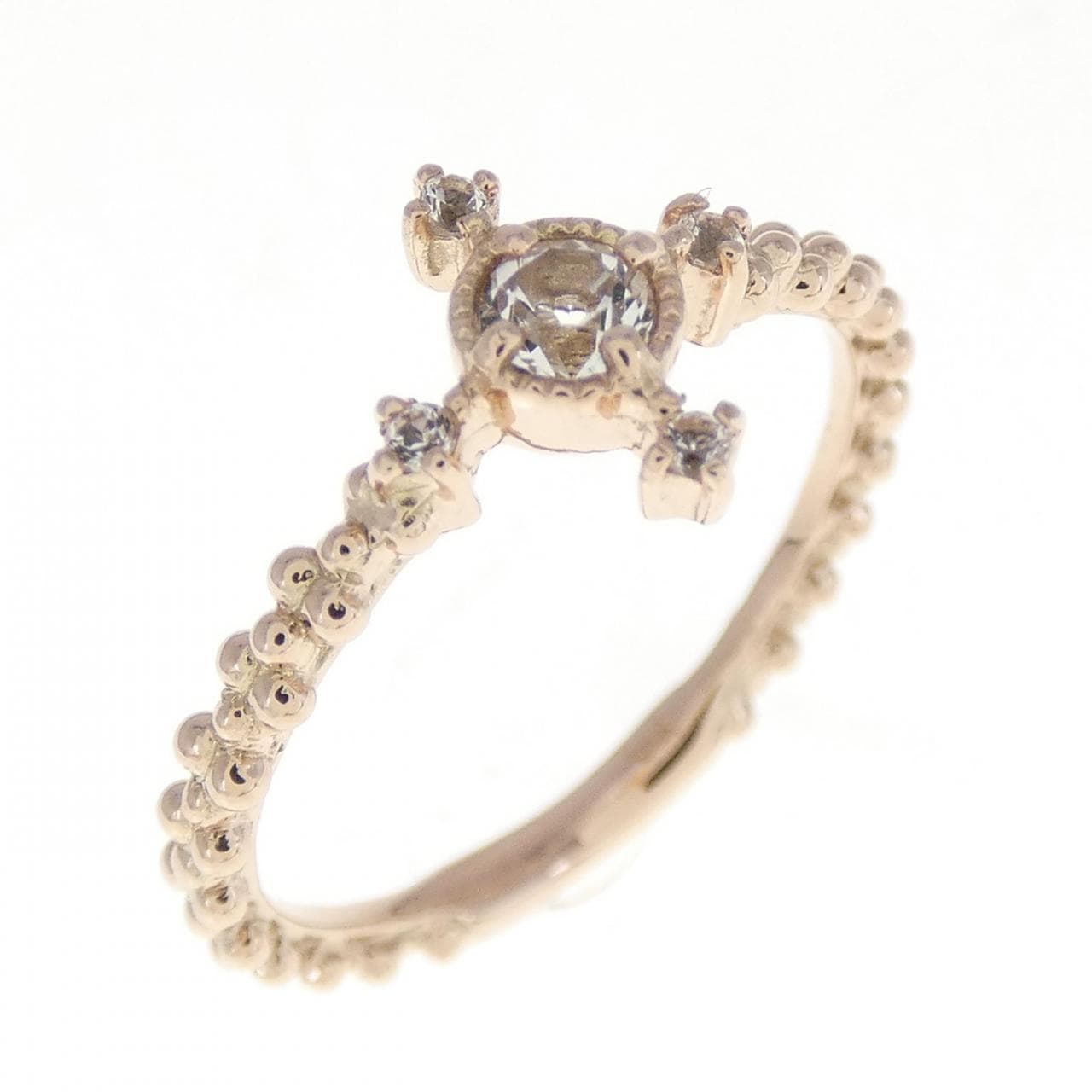 K10PG White Topaz Ring