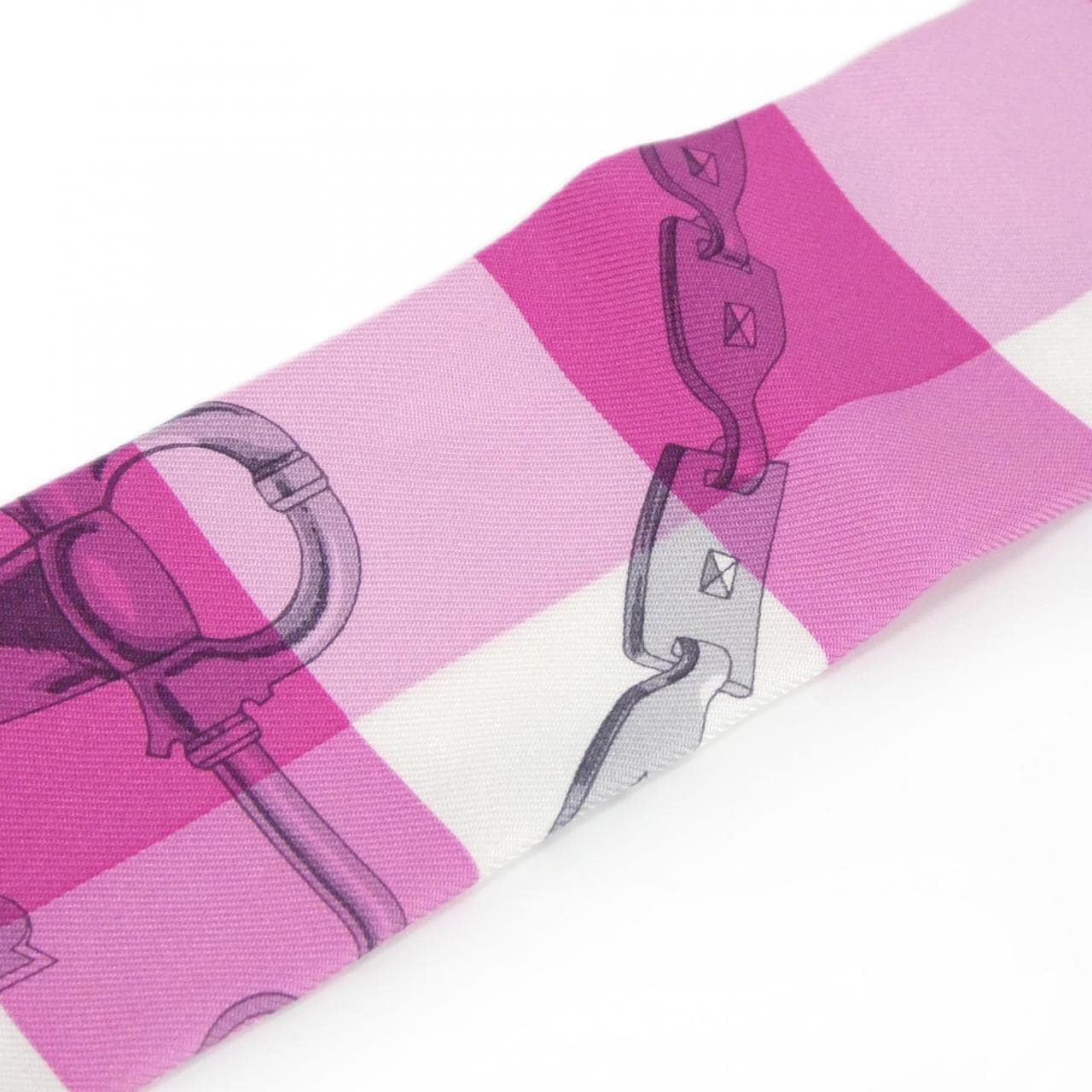 エルメス MORS ET GOURMETTES VICHY ツイリー 063206S スカーフ