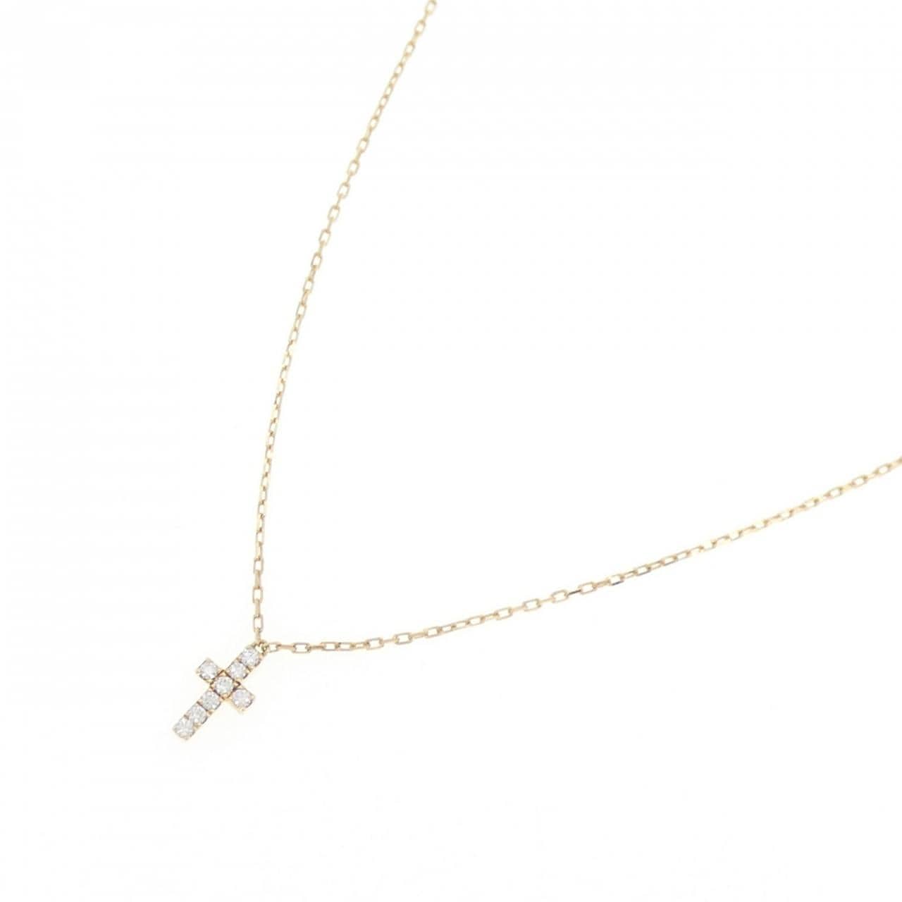 アーカー クロスパヴェ ネックレス 0.05CT