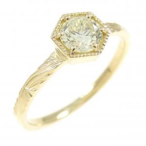 K18YG ダイヤモンド リング 0.373CT