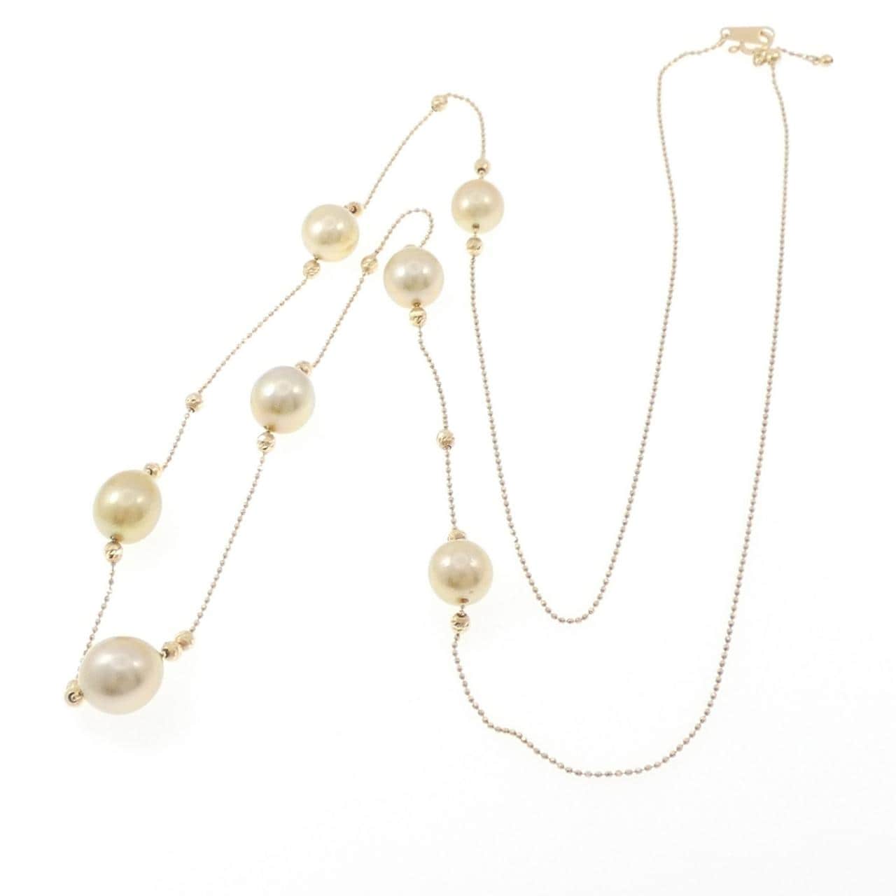 K18YG 白蝶パール ネックレス