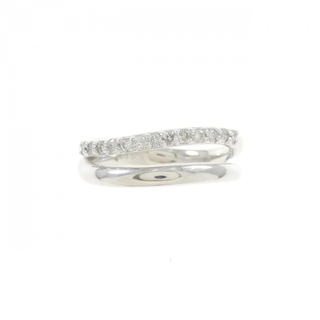 K18WG ダイヤモンド ピンキー リング 0.13CT