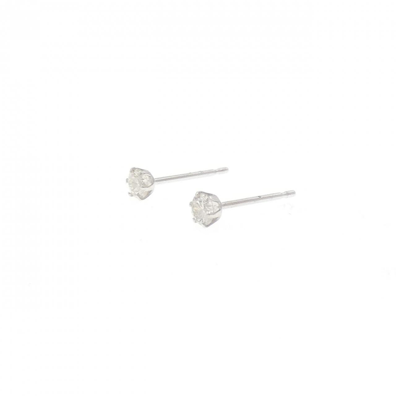 PT900 ソリティア ダイヤモンド ピアス 0.20CT