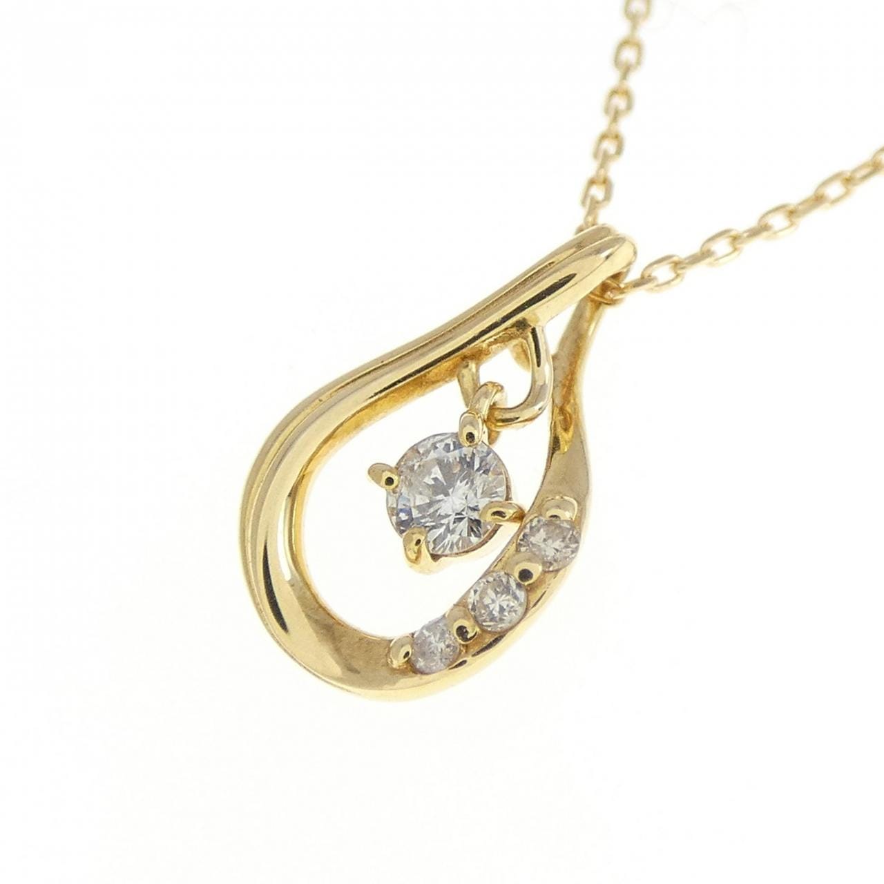 K18YG ダイヤモンド ネックレス 0.06CT