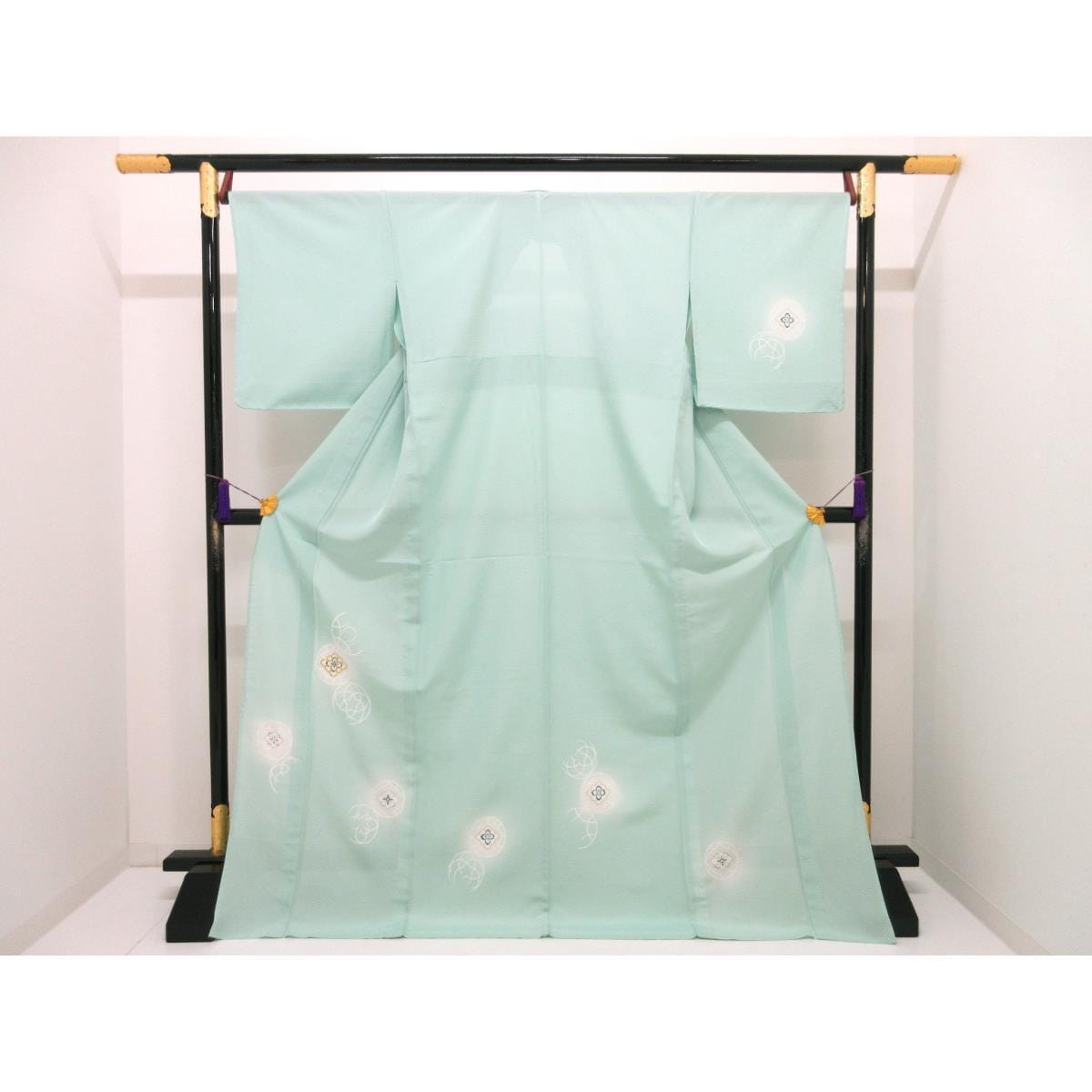 【未使用品】単衣　駒絽訪問着　刺繍入り