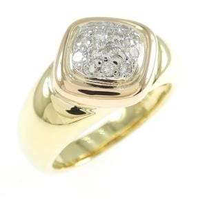 K18YG/PT900/K18PG ダイヤモンド リング 0.22CT