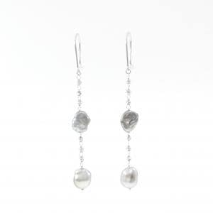 K18WG 黒蝶パール ピアス