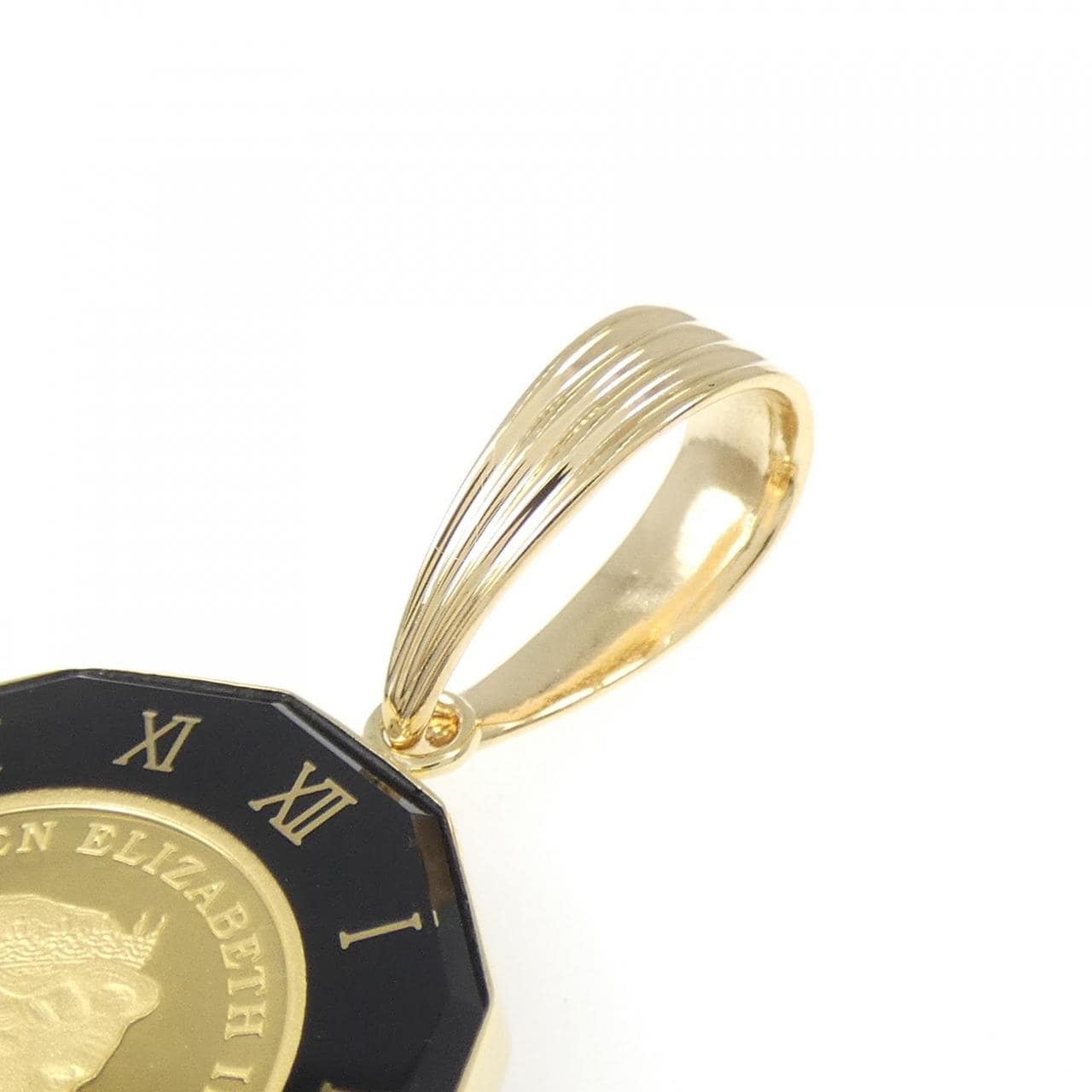 K18YG(枠) コイン ペンダント