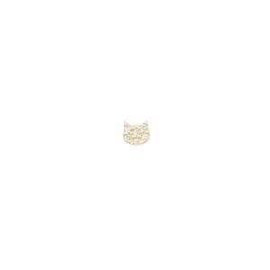 [新品] K18YG猫钻石耳环单耳0.02CT