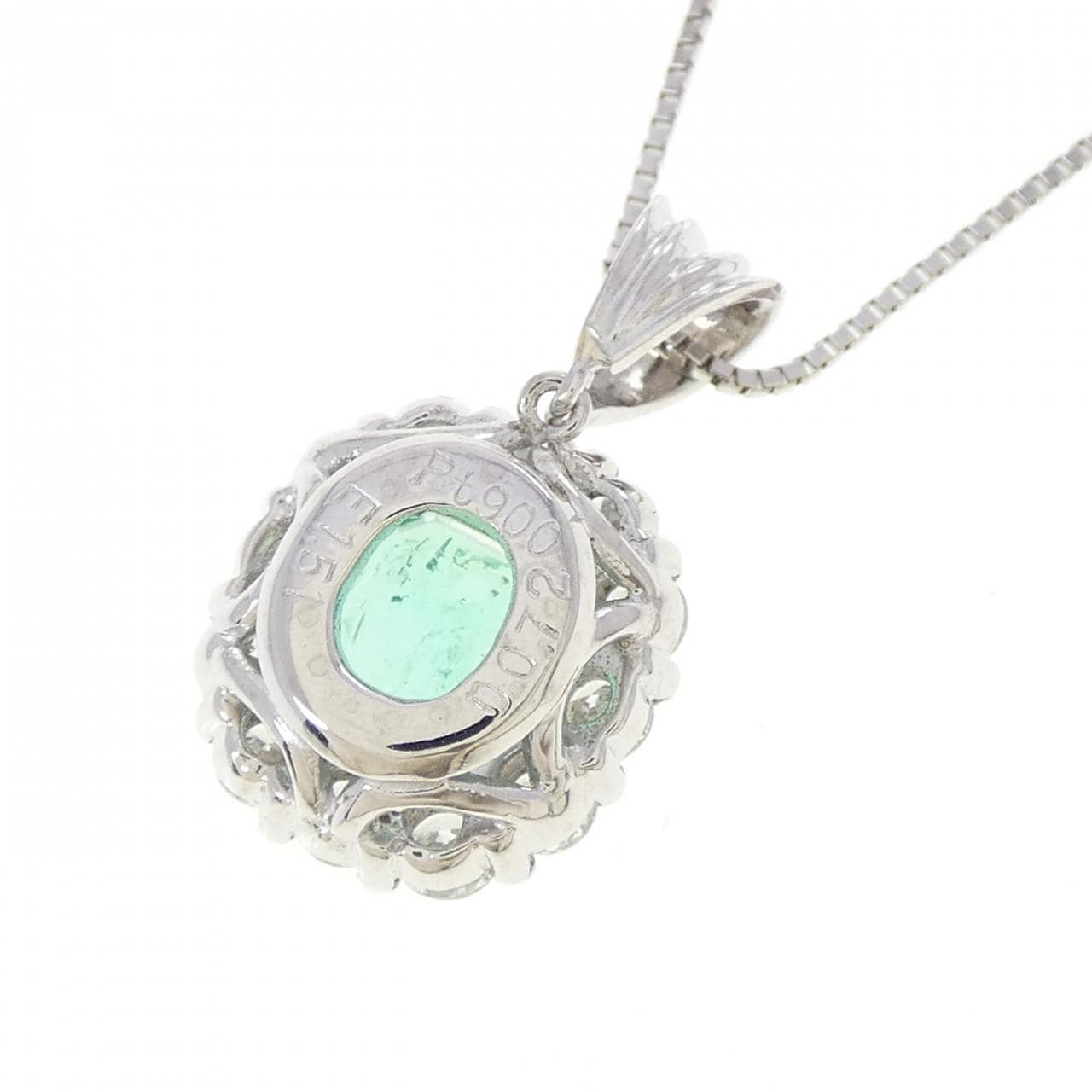 PT900/PT850 エメラルド ネックレス 1.51CT