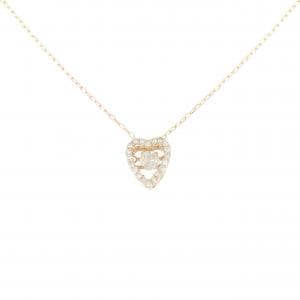 K18PG ハート ダイヤモンド ネックレス 0.20CT