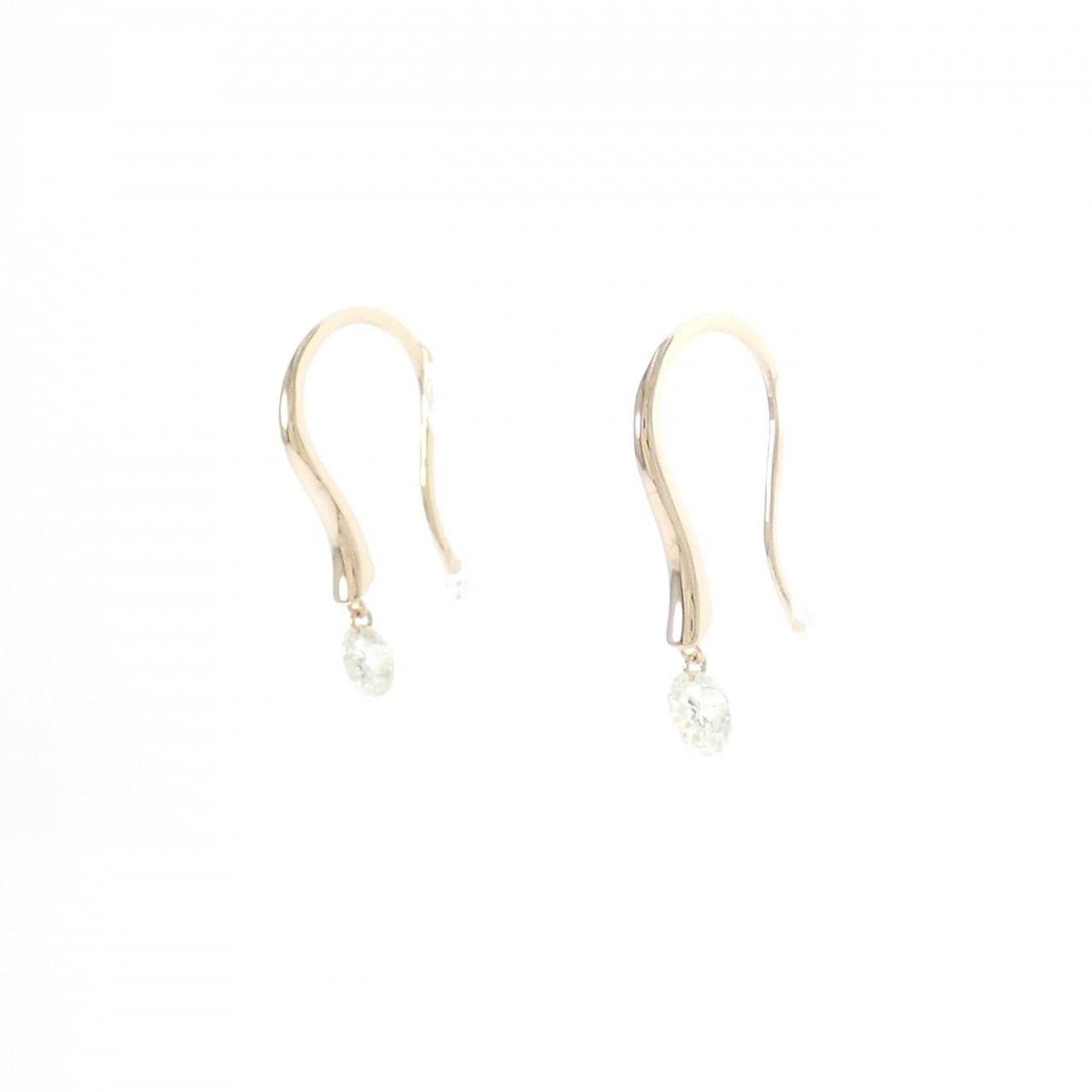 K18PG ダイヤモンド ピアス 0.40CT
