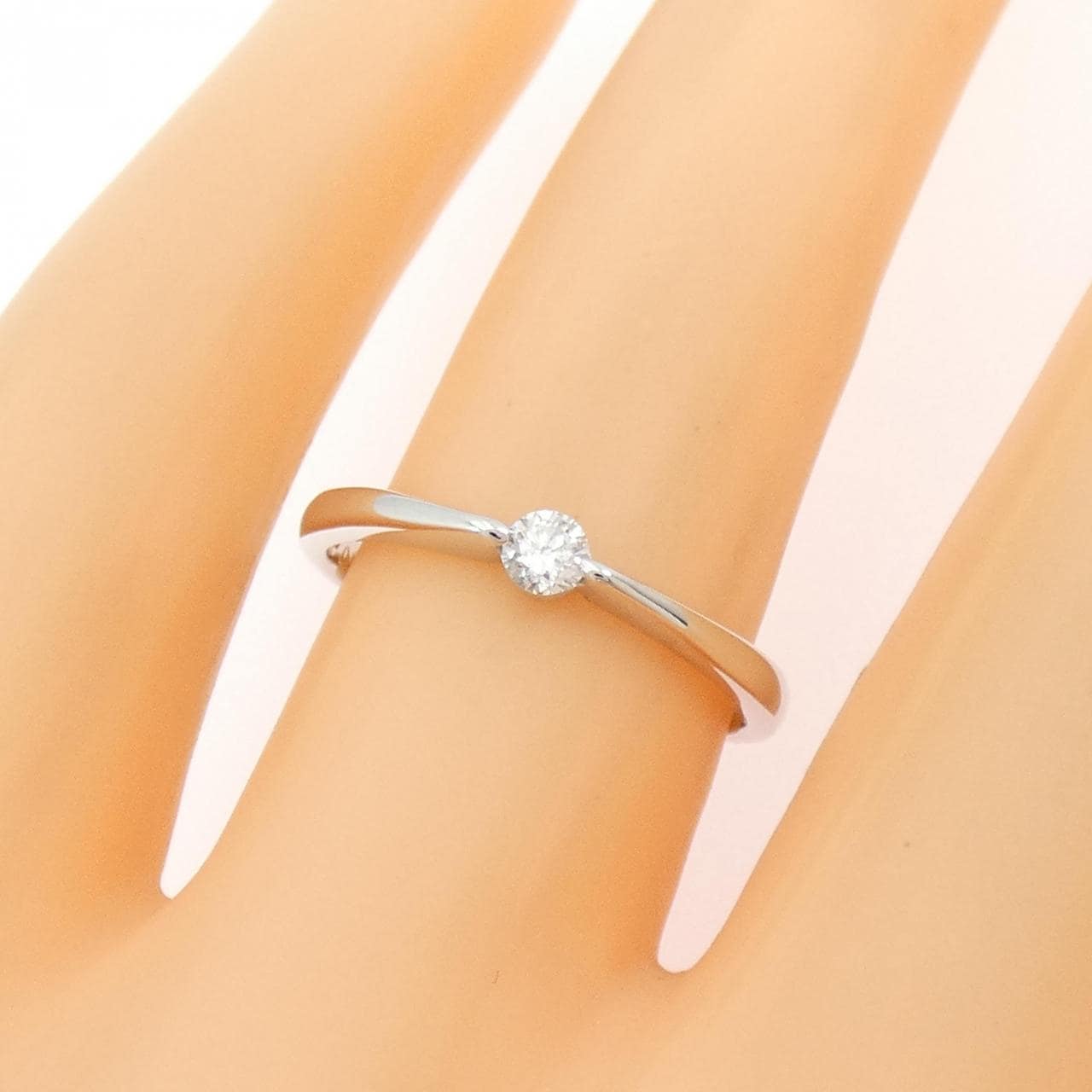 K18WG ダイヤモンド リング 0.10CT