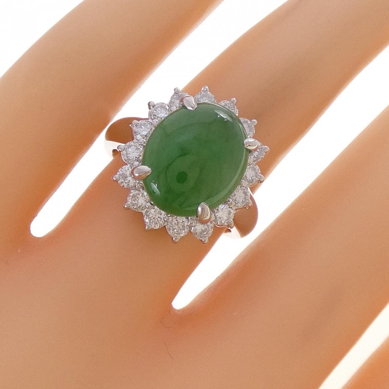 PT900 ヒスイ リング 5.35CT