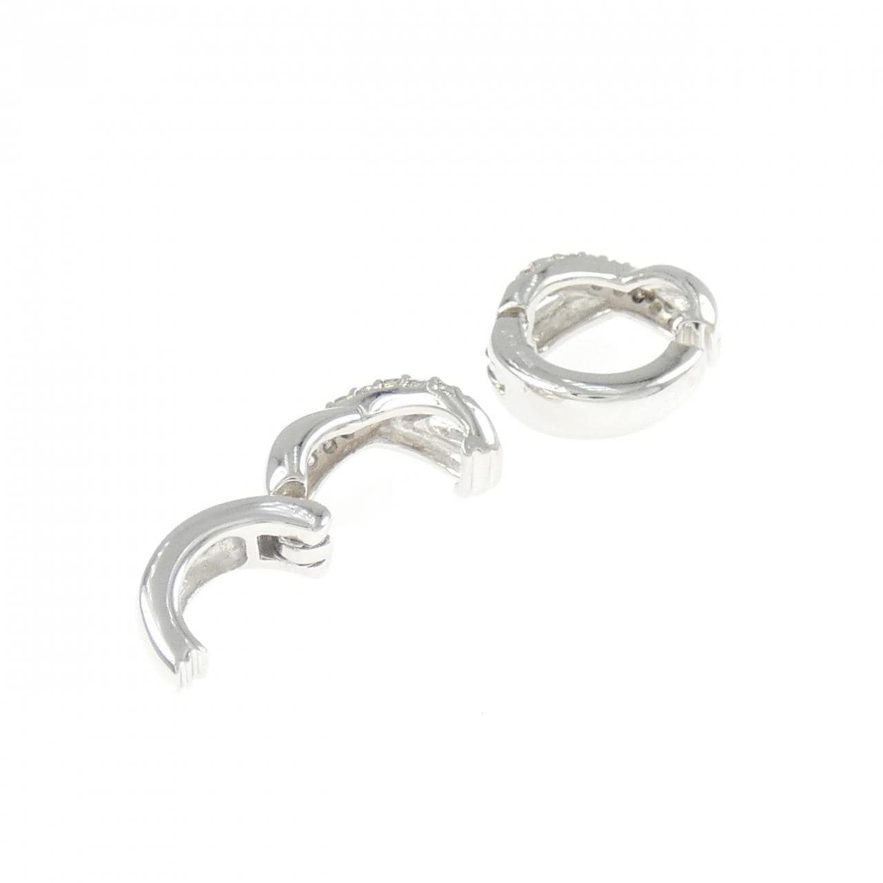 K18WG鑽石耳夹0.30CT