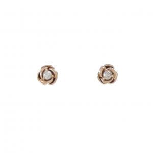 K10PG ローズ ダイヤモンド ピアス 0.10CT