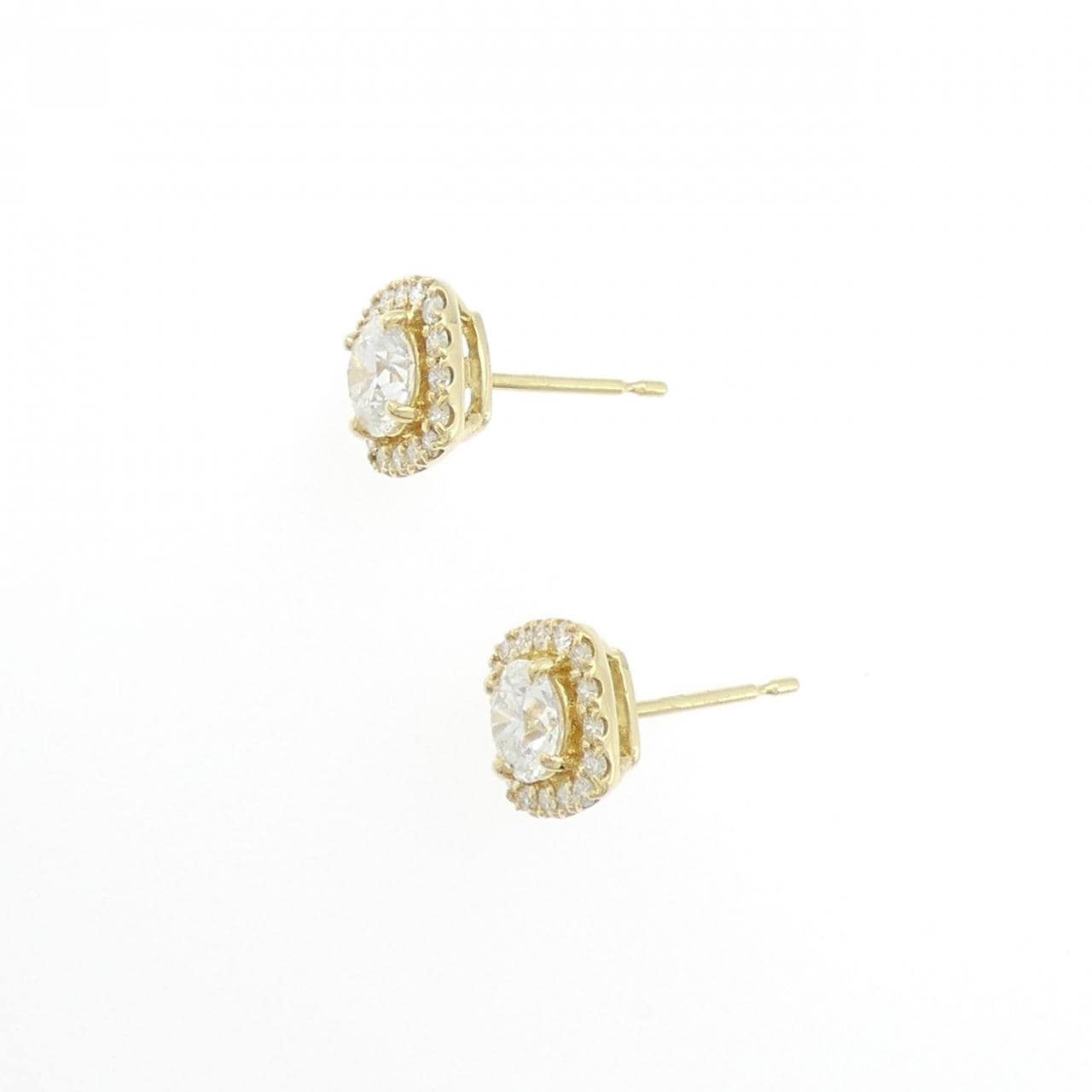 【リメイク】K18YG/ST ダイヤモンド ピアス 0.516CT 0.522CT G SI2 EXT H&C