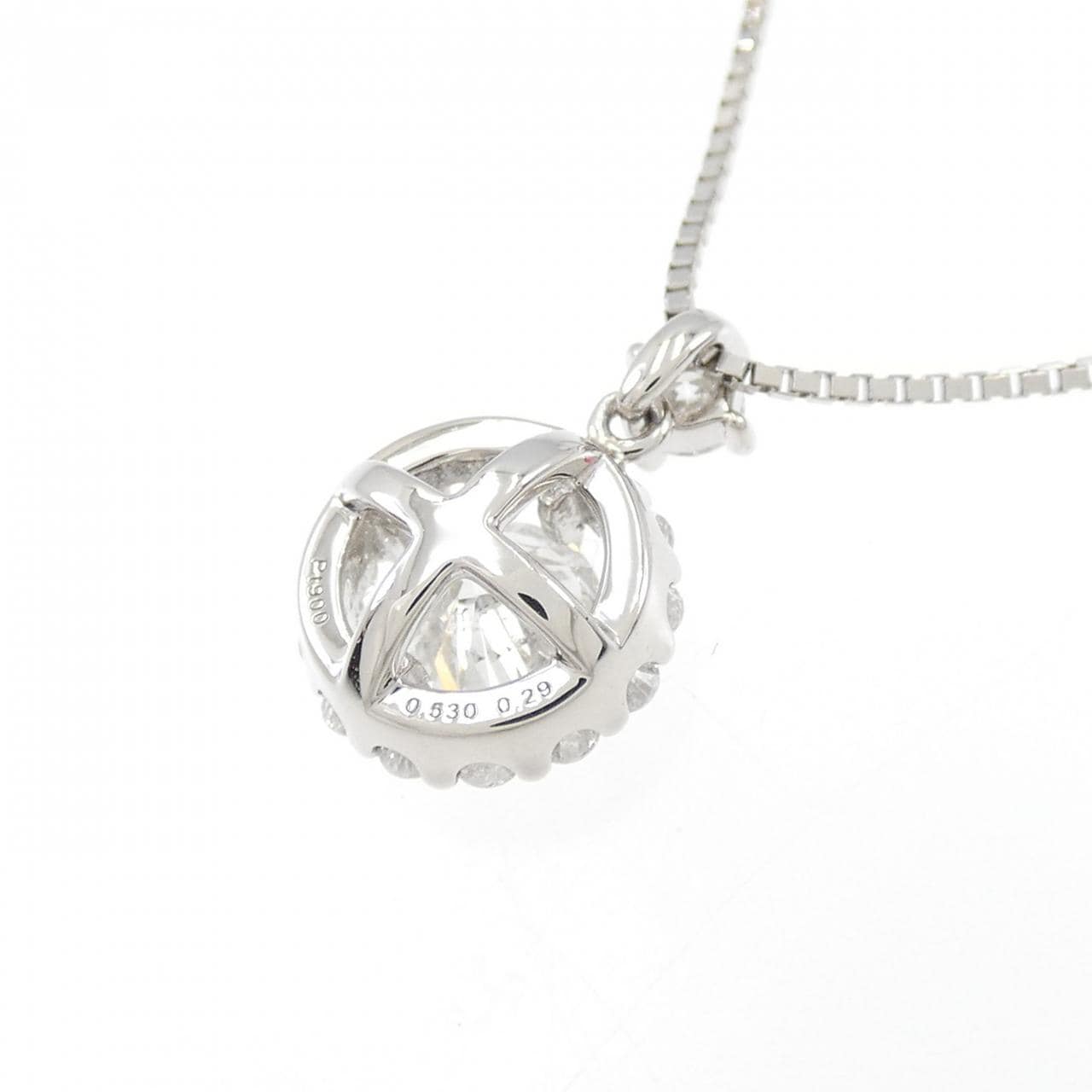 【新品】PT900/PT850 ダイヤモンド ネックレス 0.530CT G SI1 VG