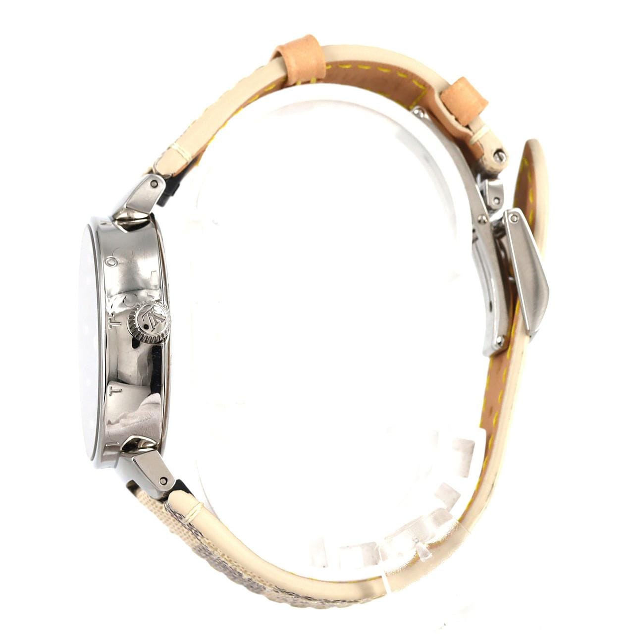 ルイヴィトン タンブールデュアルタイム･12P･サークルD QA142 SS クォーツ